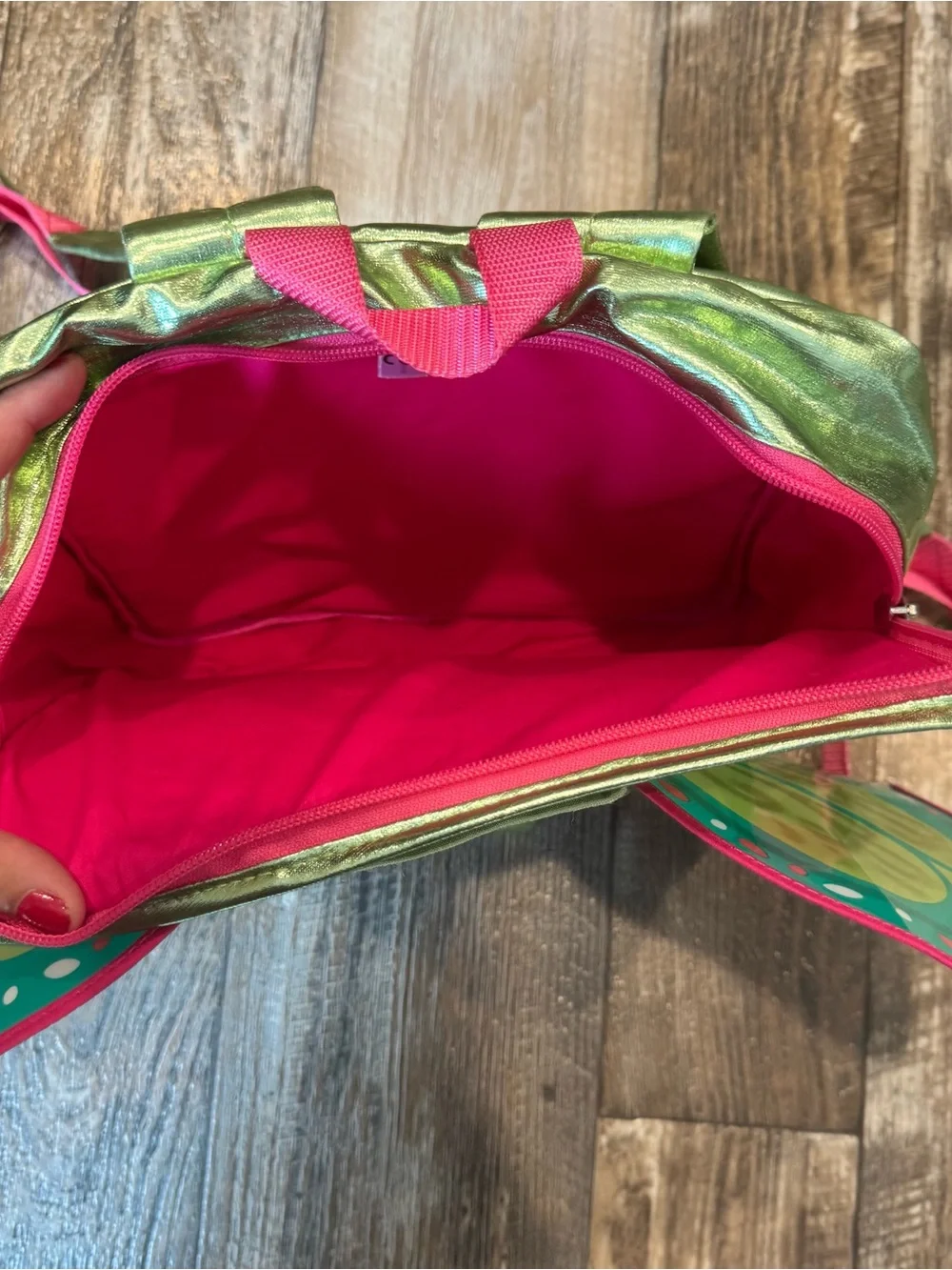 American Girl Wellie Wisher Green Butterfly Backpack Flutter Wings Doll Carrier